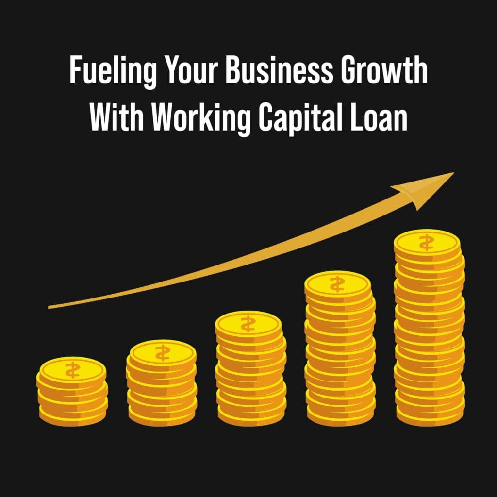 Illustration of a growing business supported by a working capital loan.