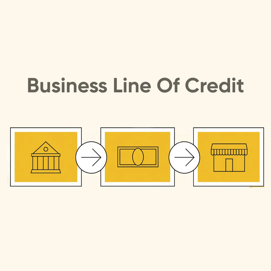 The picture shows the flow of business line of credit