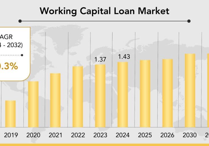 A graph showing growth in the working capital loan market